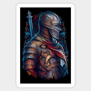 Ornate Medieval Knight Sticker